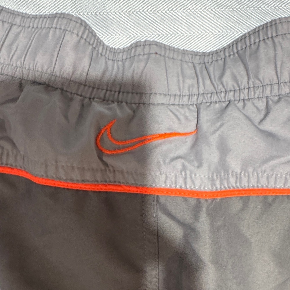 Nike Gray Shorts with Orange Swoosh and Trim - Picture 4 of 4